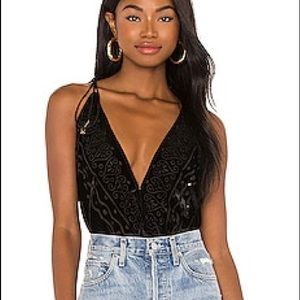 Free People Body Talk Bodysuit in Black - S - NWOT